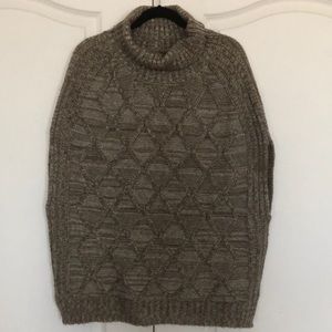 Poncho Turtleneck Sweater